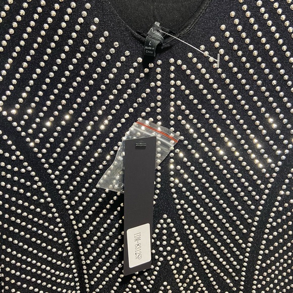 Black and Gem Long Dress. Size Large. Perfect for New Years Eve - Picture 6 of 6